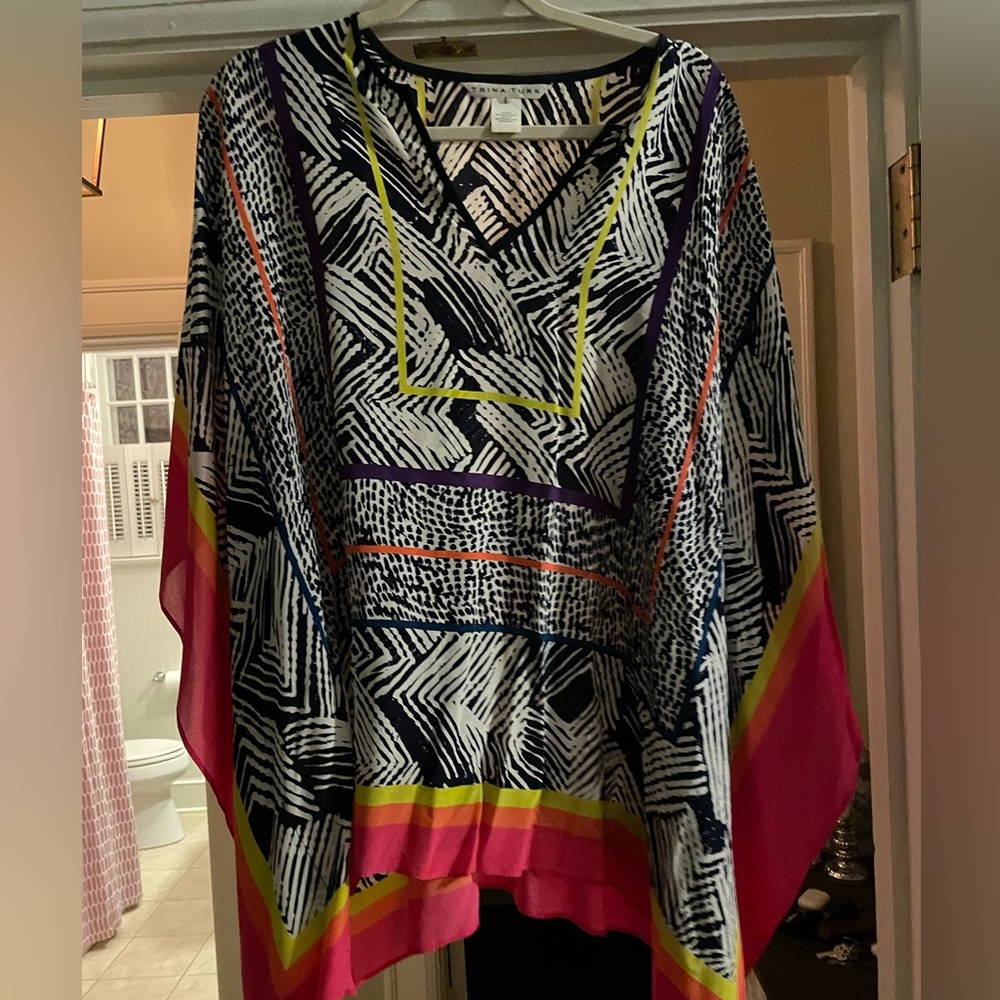 Trina Turk brand size large (L) 100% tunic/ poncho
